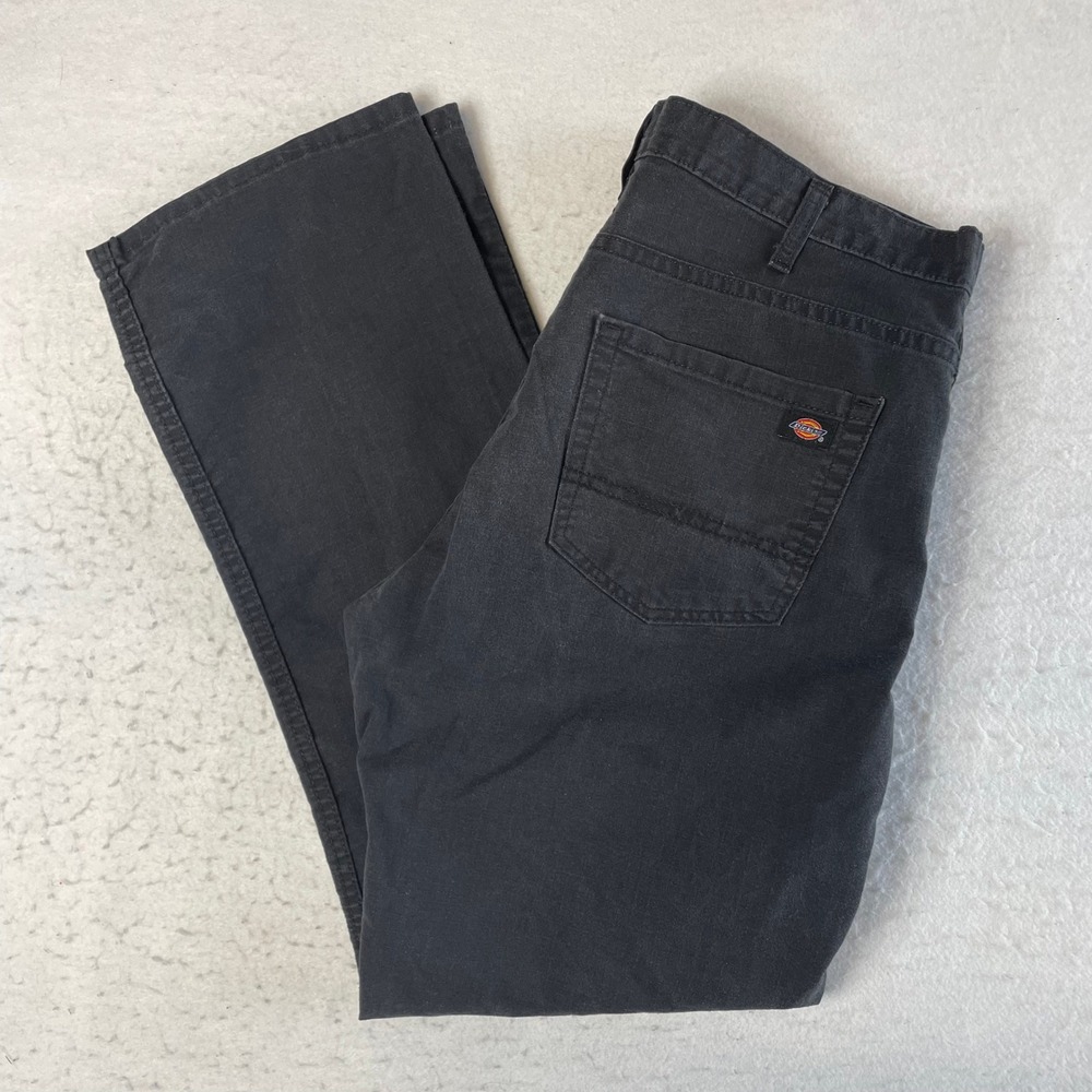 Dickies Flex Regular Fit Pants Mens 36x32 Black Tough Max Workwear
